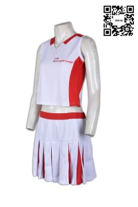CH096 團體百褶裙款啦啦隊套裝 設計訂造 背心翻領啦啦隊套裝 個性Logo印花啦啦隊套裝 啦啦隊套裝網站